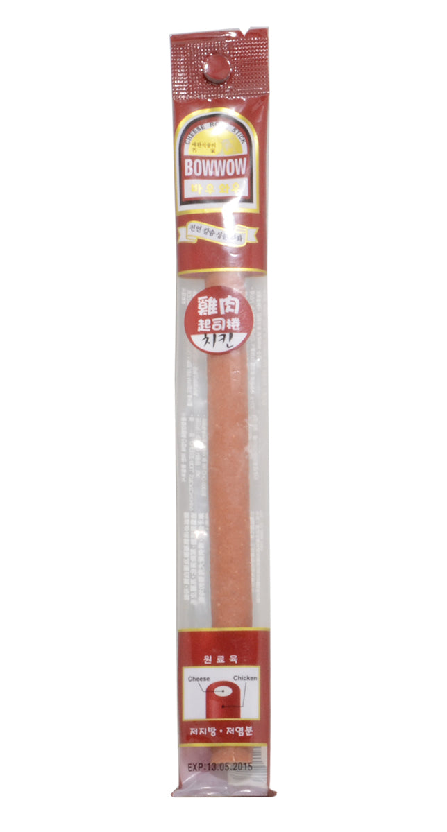 Bow Wow Chicken Cheese Roll Long Stick Dog Treat