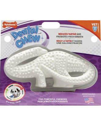 Nylabone DuraChew Dental Chew Dinosaur Brontosaurus Dog Toy
