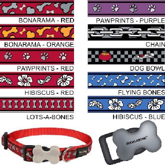 Red Dingo Dog Collar Pattern Design Large Chain Design