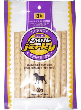 Bow Wow Milk Jerky Dog Treat 80g