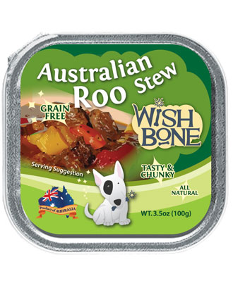 Wishbone Grain Free Australian Roo Stew Tray Dog Food 100g