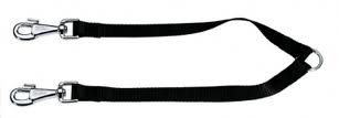 Ferplast Twin Double Nylon Dog Lead 10/28 - Black
