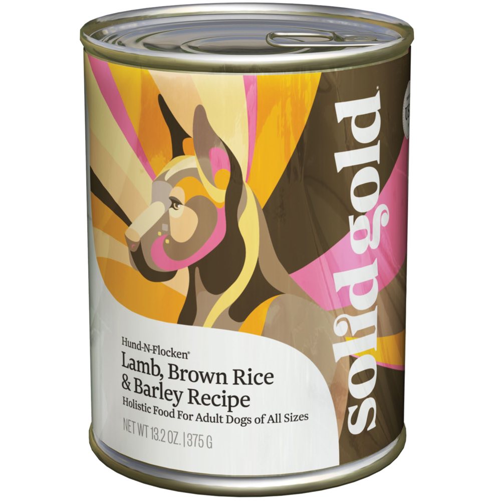 "Solid Gold Hund-N-Flocken Lamb, Brown Rice, Carrots & Barley Canned Dog Food 374g"