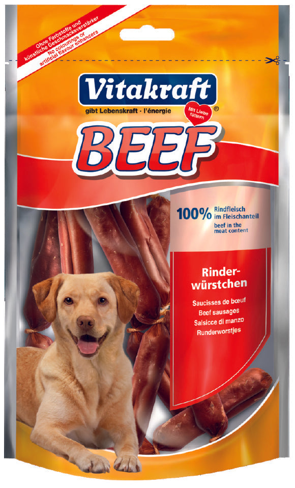 Vitakraft Beef Sausages Dog Treat 80g