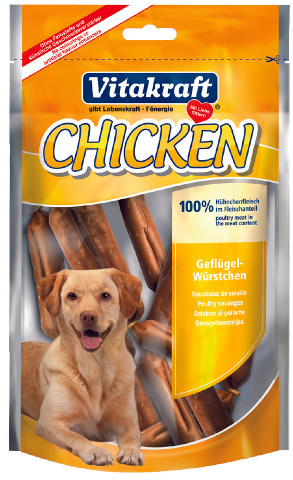 Vitakraft Chicken Sausages Dog Treat 80g