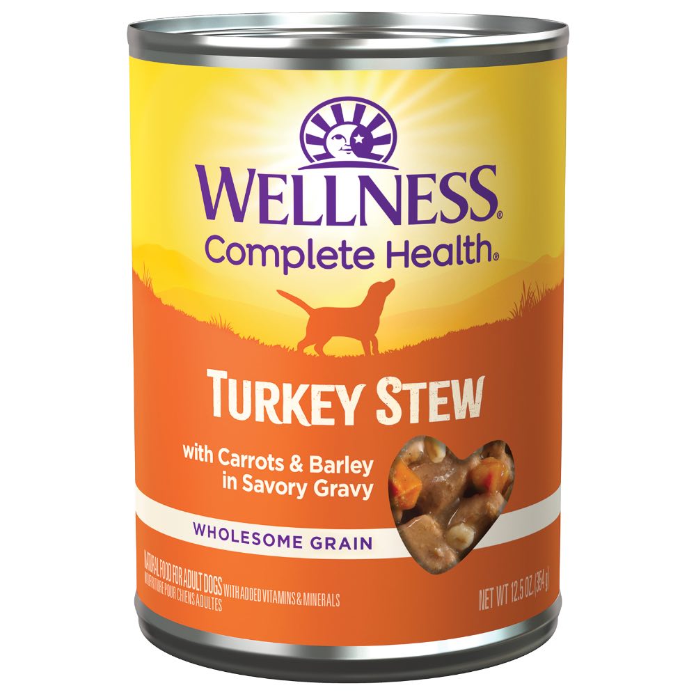Wellness Complete Health Turkey Stew With Barley & Carrots Canned Dog Food 354g
